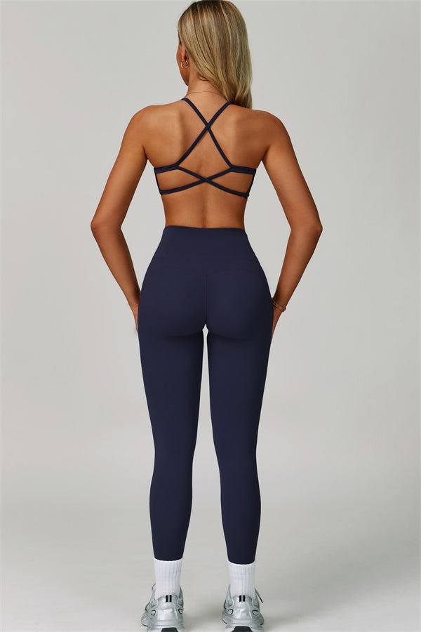 The Bold Cross Back Sports Bra Leggings 2-Piece Set