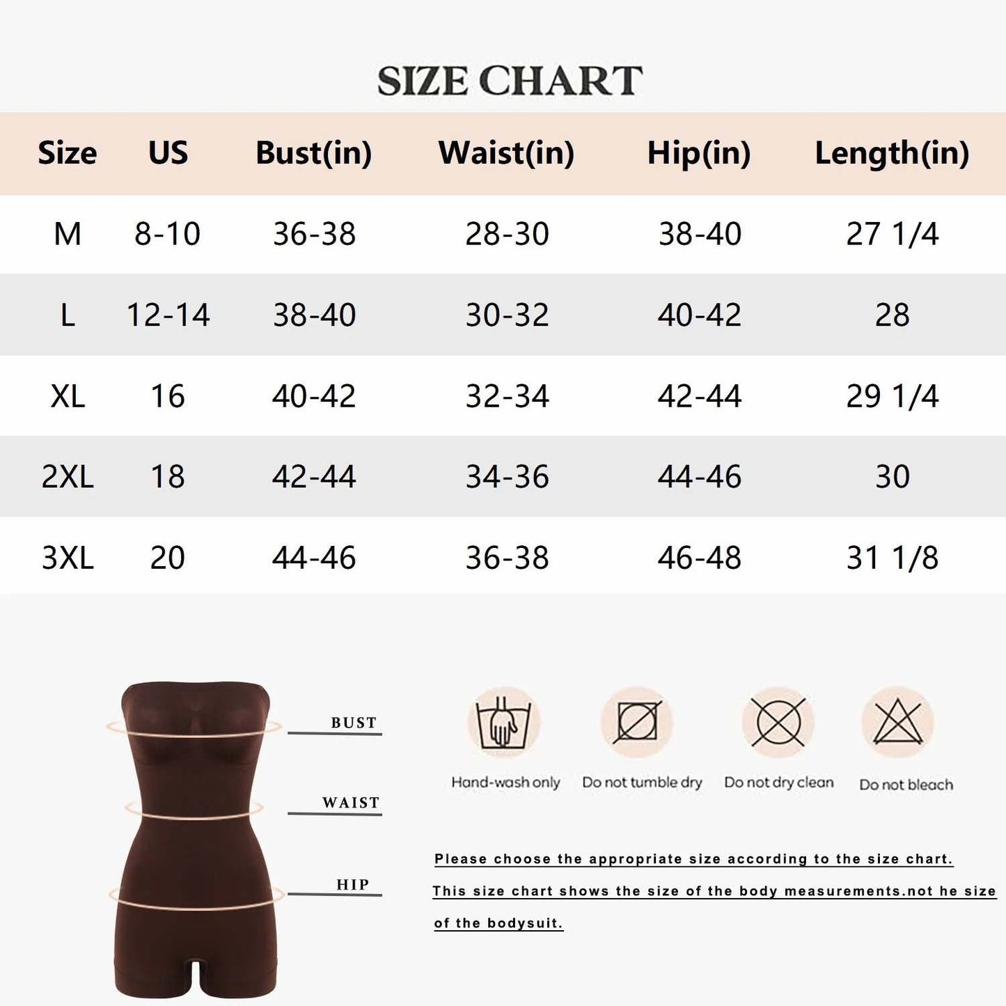 Strapless Seamless Tummy Control One-piece Body Shapewear