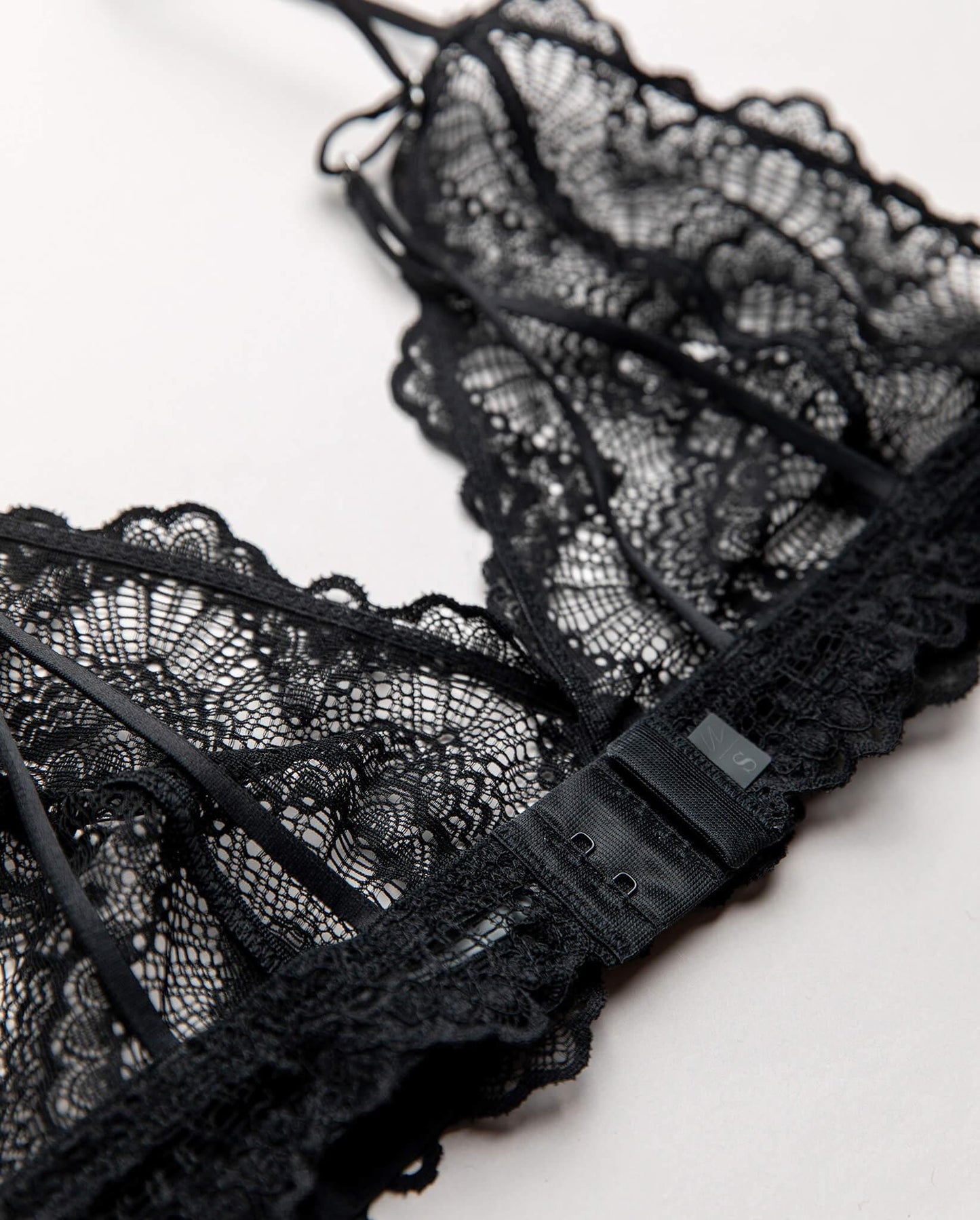 Lace Triangle Bralette Black