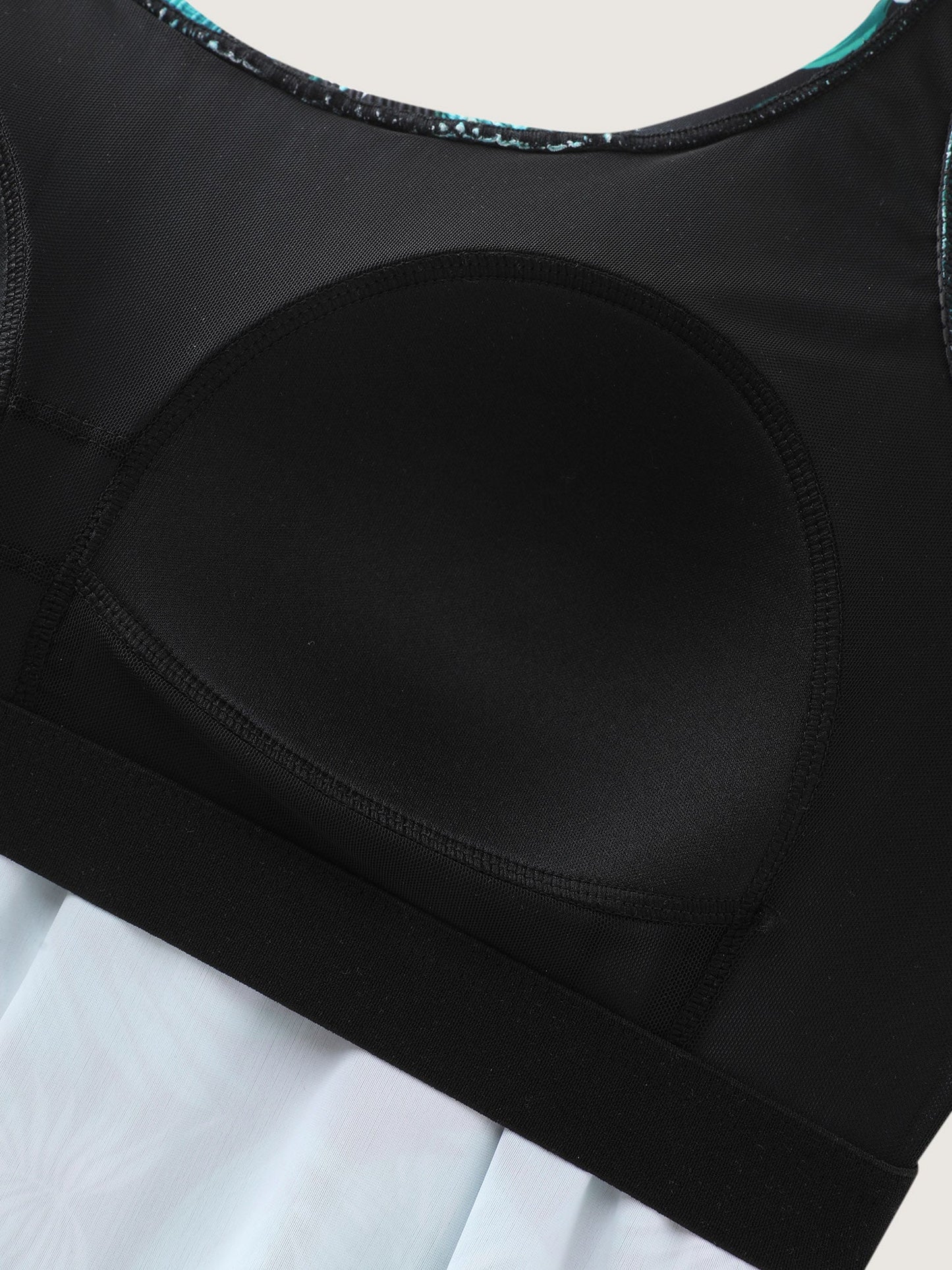 Tropical Flower Print Pockets One-Piece Swimsuit