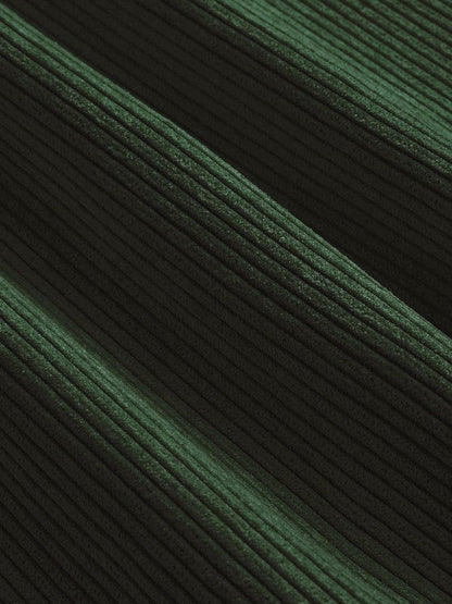 Men's Half-Button Corduroy Long-Sleeve Shirt