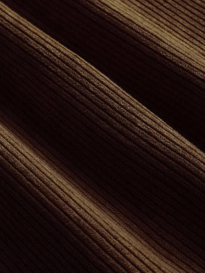 Men's Half-Button Corduroy Long-Sleeve Shirt