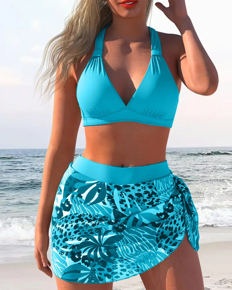 Two-piece swimsuit with bra and skirt – stylish and comfortable swimwear