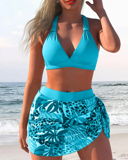 Two-piece swimsuit with bra and skirt – stylish and comfortable swimwear