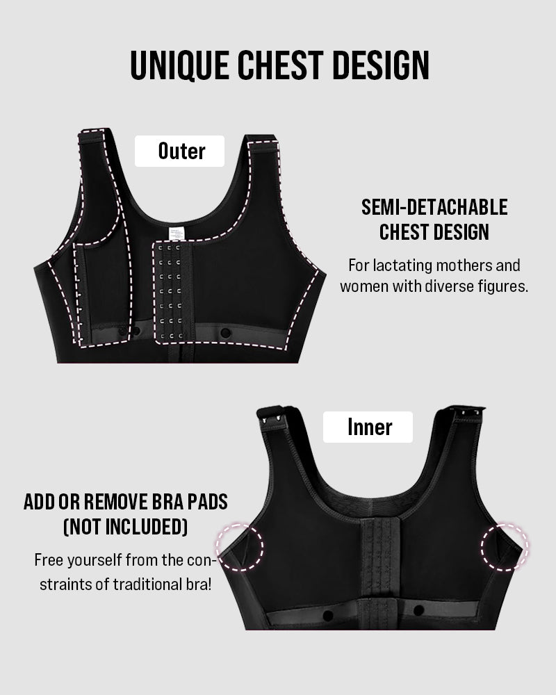 Double Compression Tummy Control Shapewear With Bra