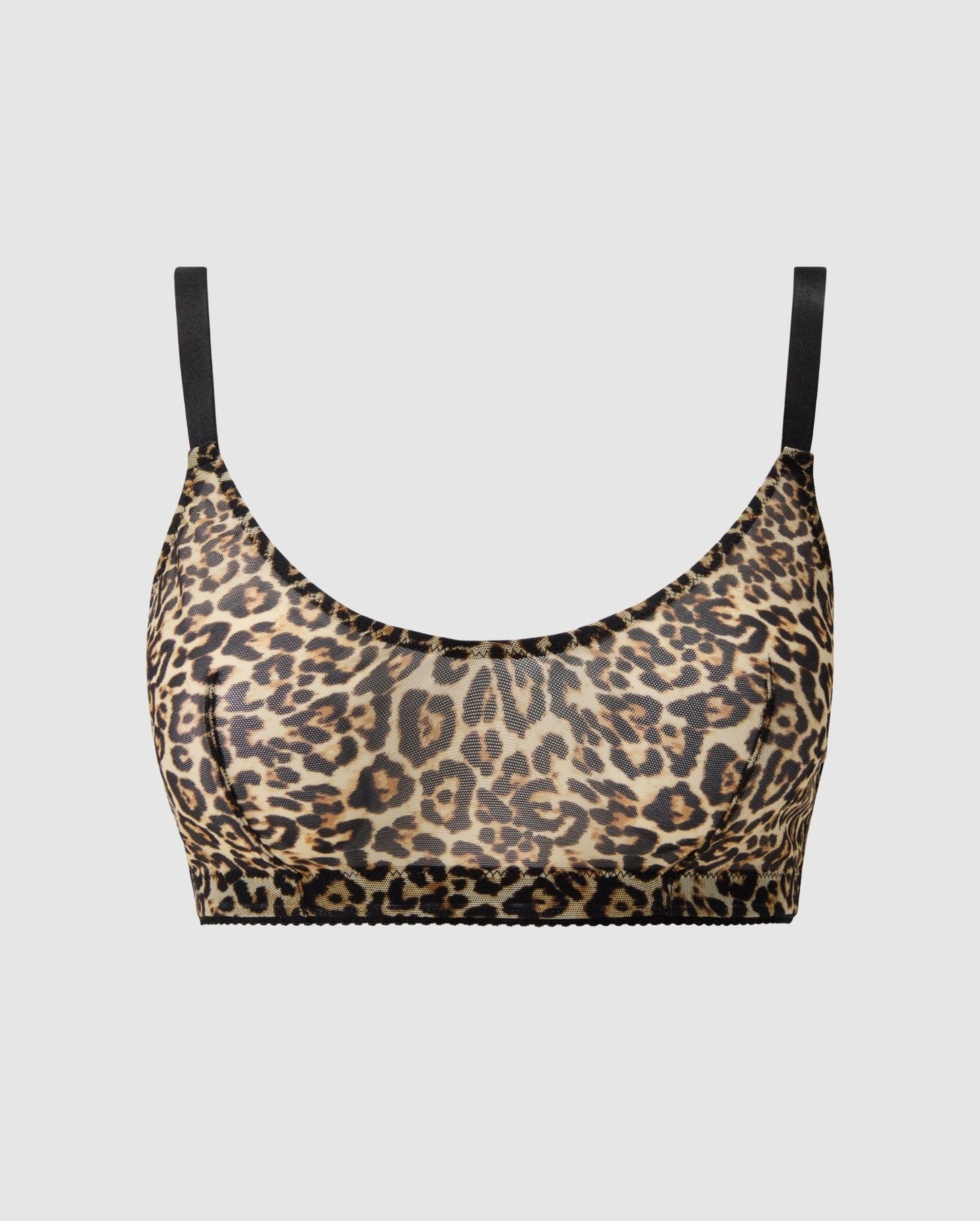Mesh Scoop+ Bralette Leopard