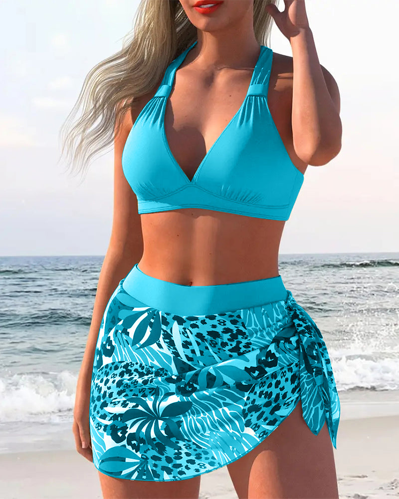 Two-piece swimsuit with bra and skirt – stylish and comfortable swimwear
