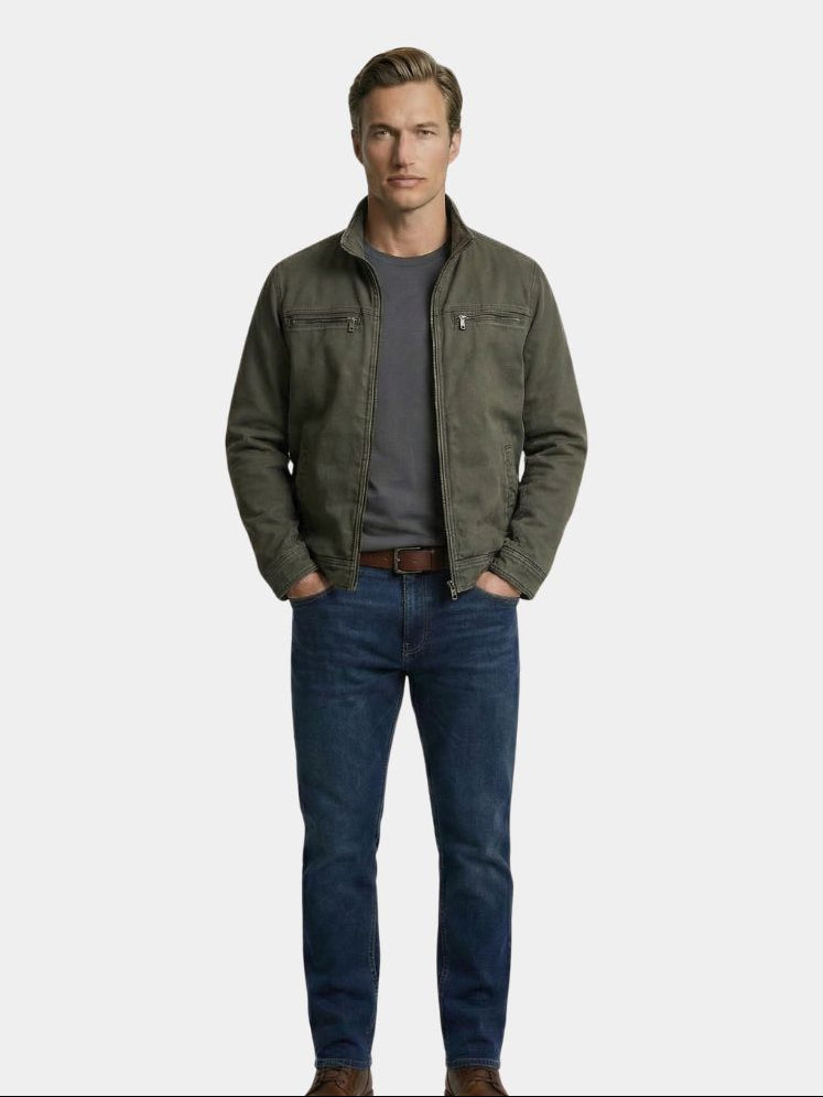 Valmont Vintage Olive Field Jacket - Cross & Crown