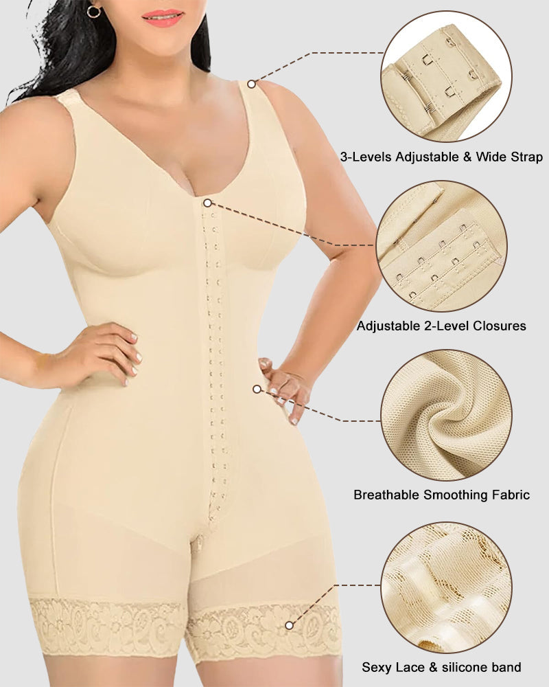Double Compression Tummy Control Shapewear With Bra