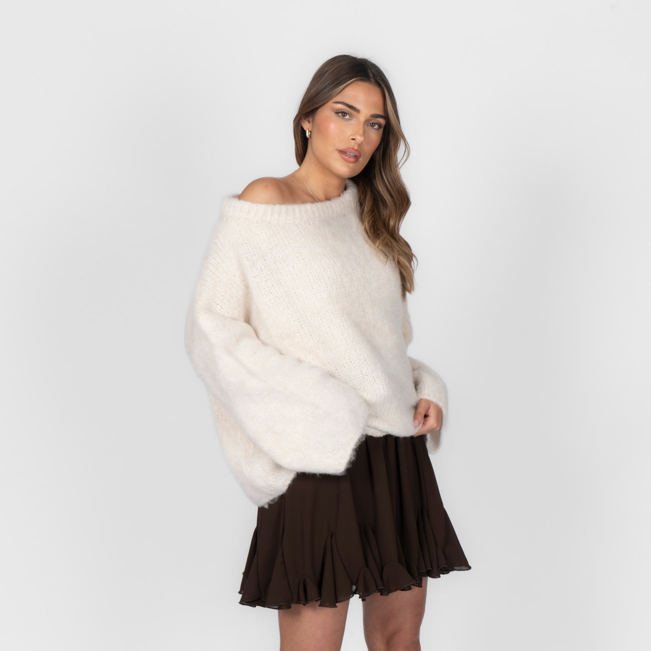 Ultra-Soft Off-Shoulder Knit