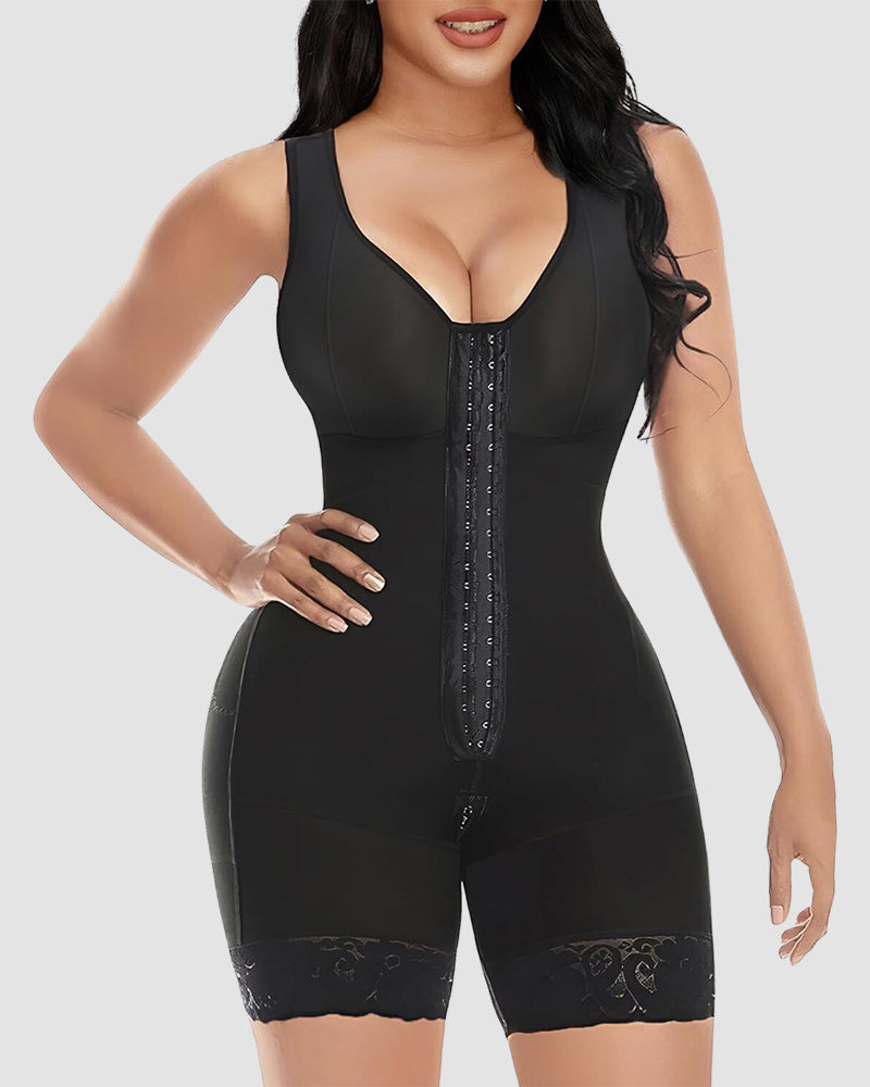 Double Compression Tummy Control Shapewear With Bra