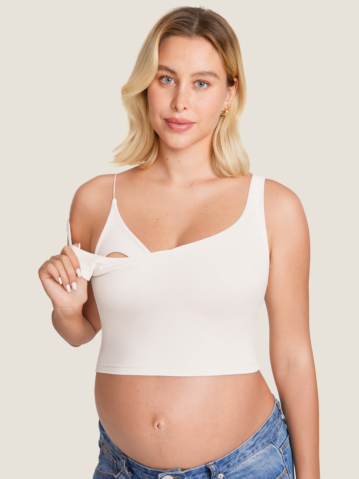 AuraFit® Nursing Crop Tank Top