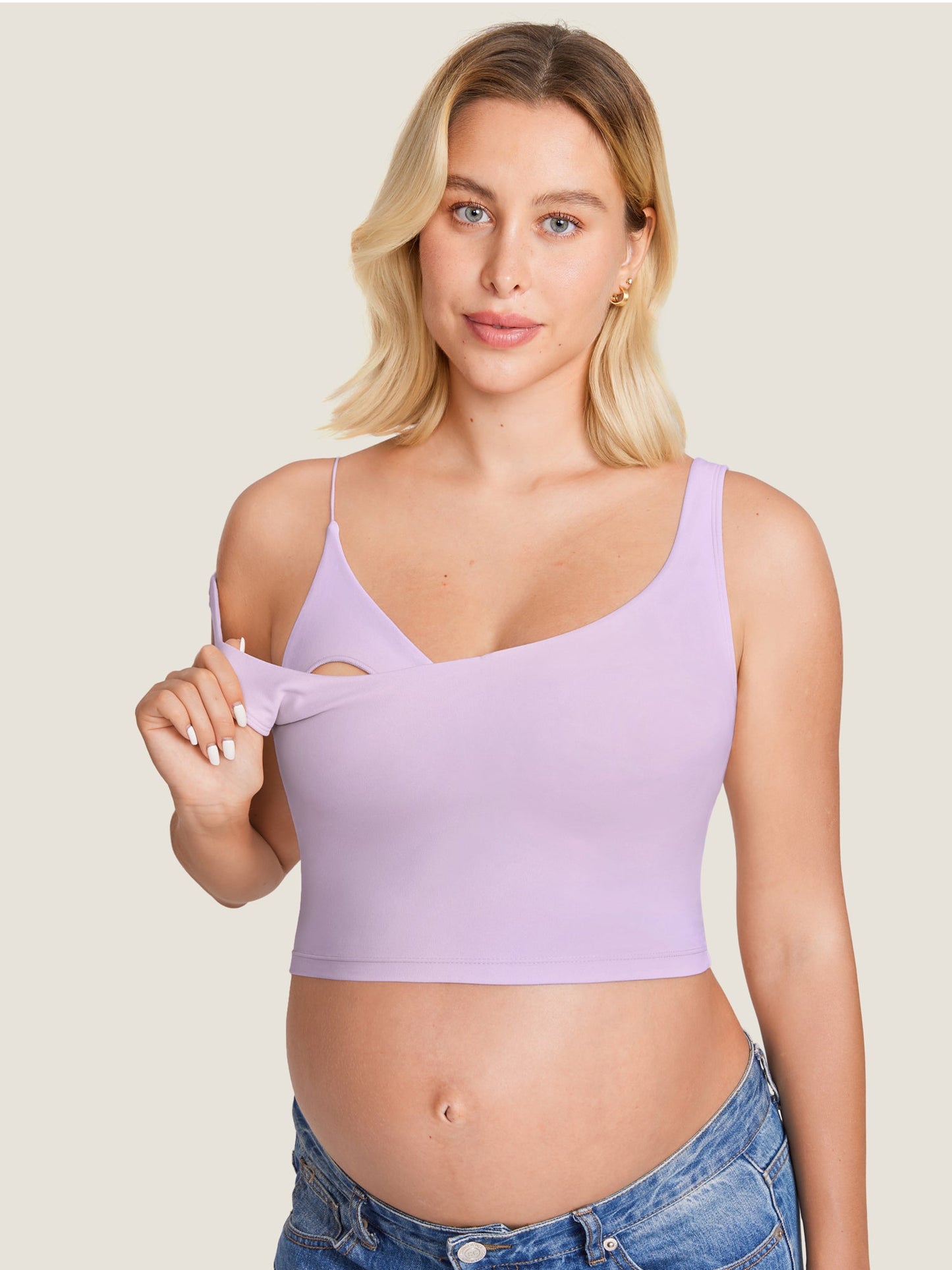 AuraFit® Nursing Crop Tank Top