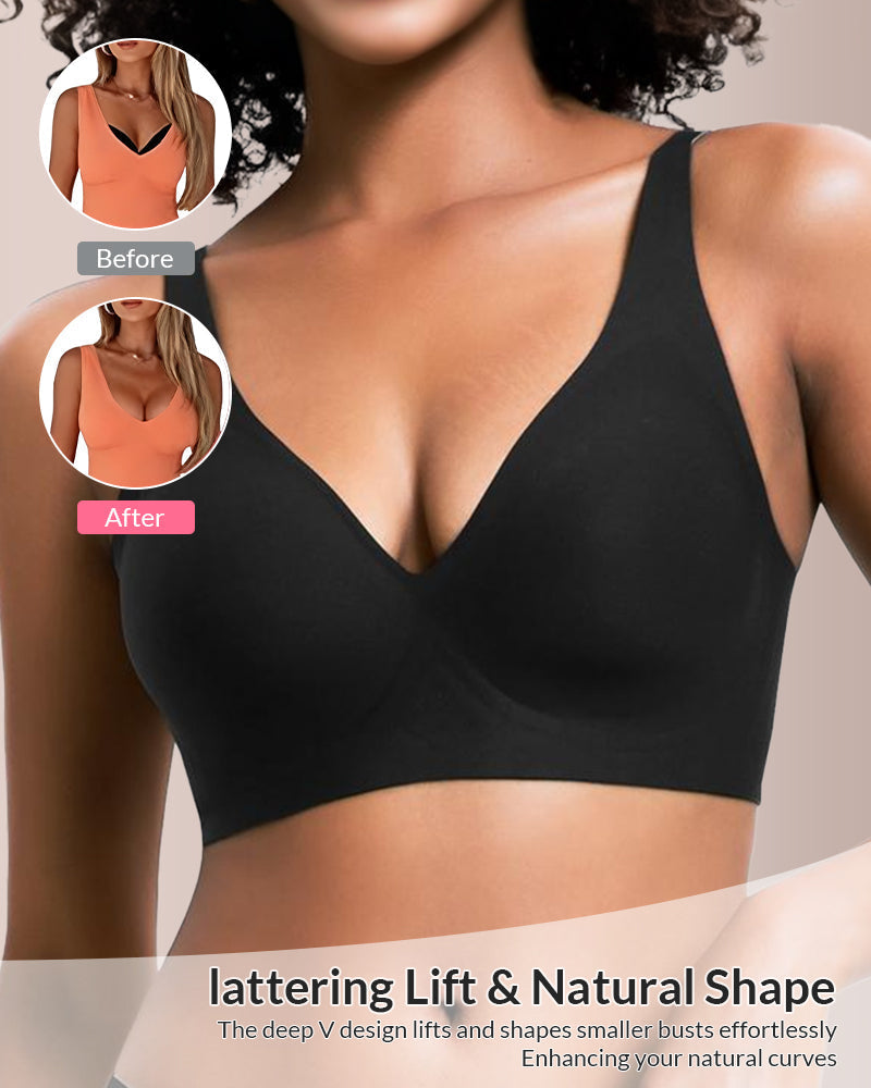 Curvvvy® Deep V Lift Seamless Wireless Jelly Bra