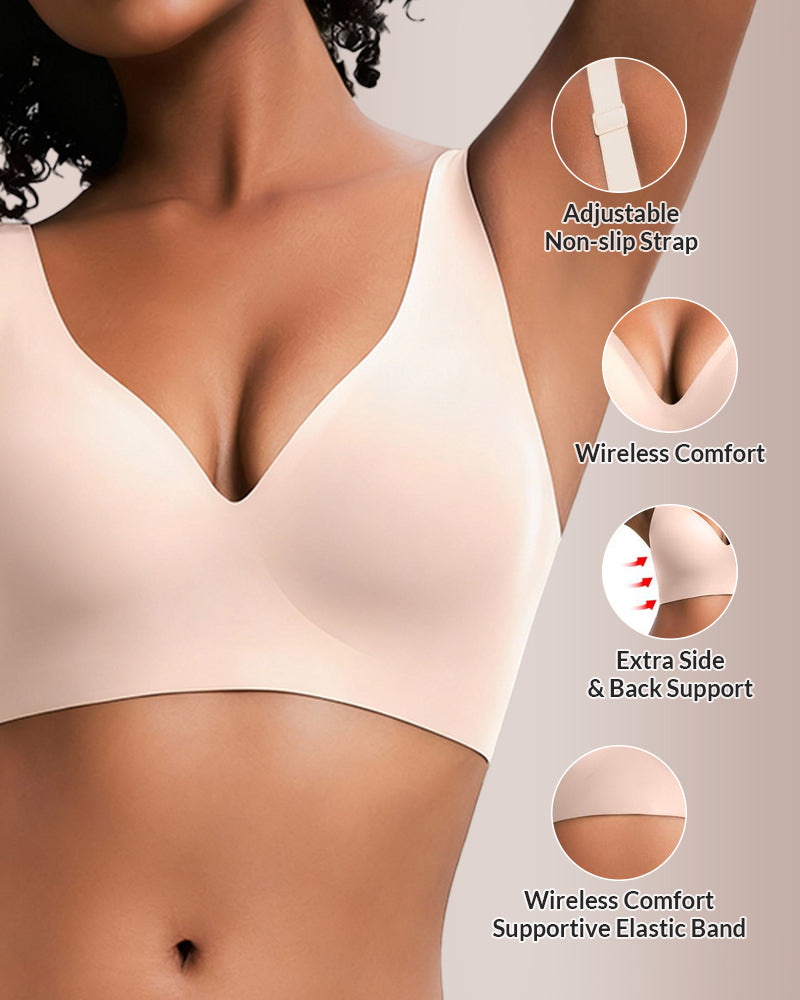 Curvvvy® Deep V Lift Seamless Wireless Jelly Bra