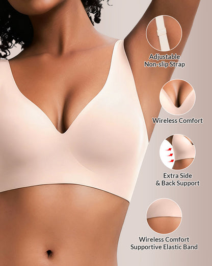 Curvvvy® Deep V Lift Seamless Wireless Jelly Bra