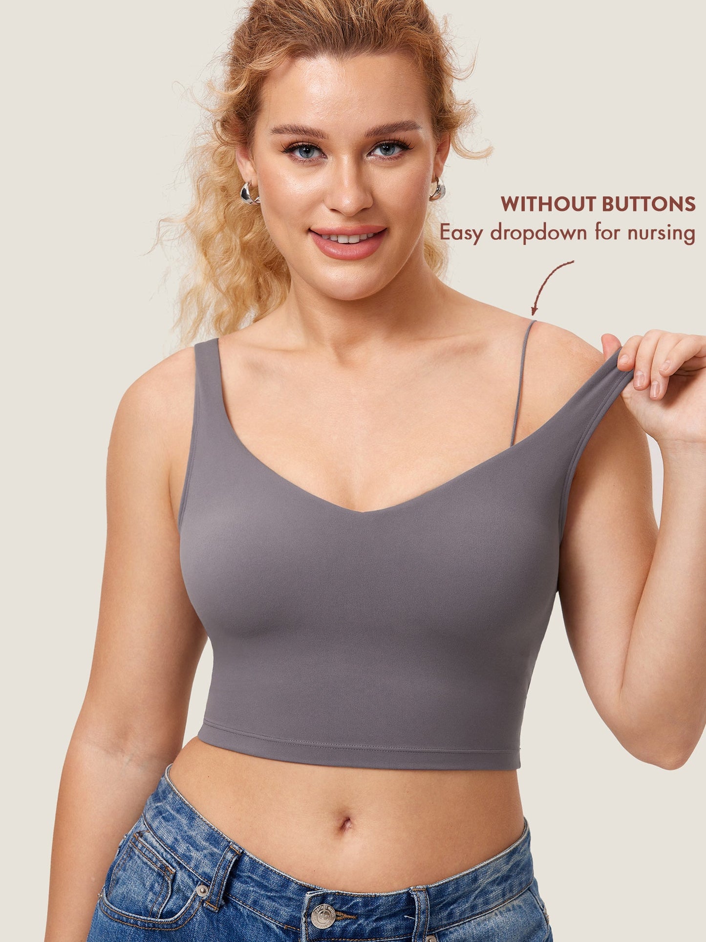 AuraFit® Nursing Crop Tank Top