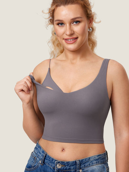 AuraFit® Nursing Crop Tank Top