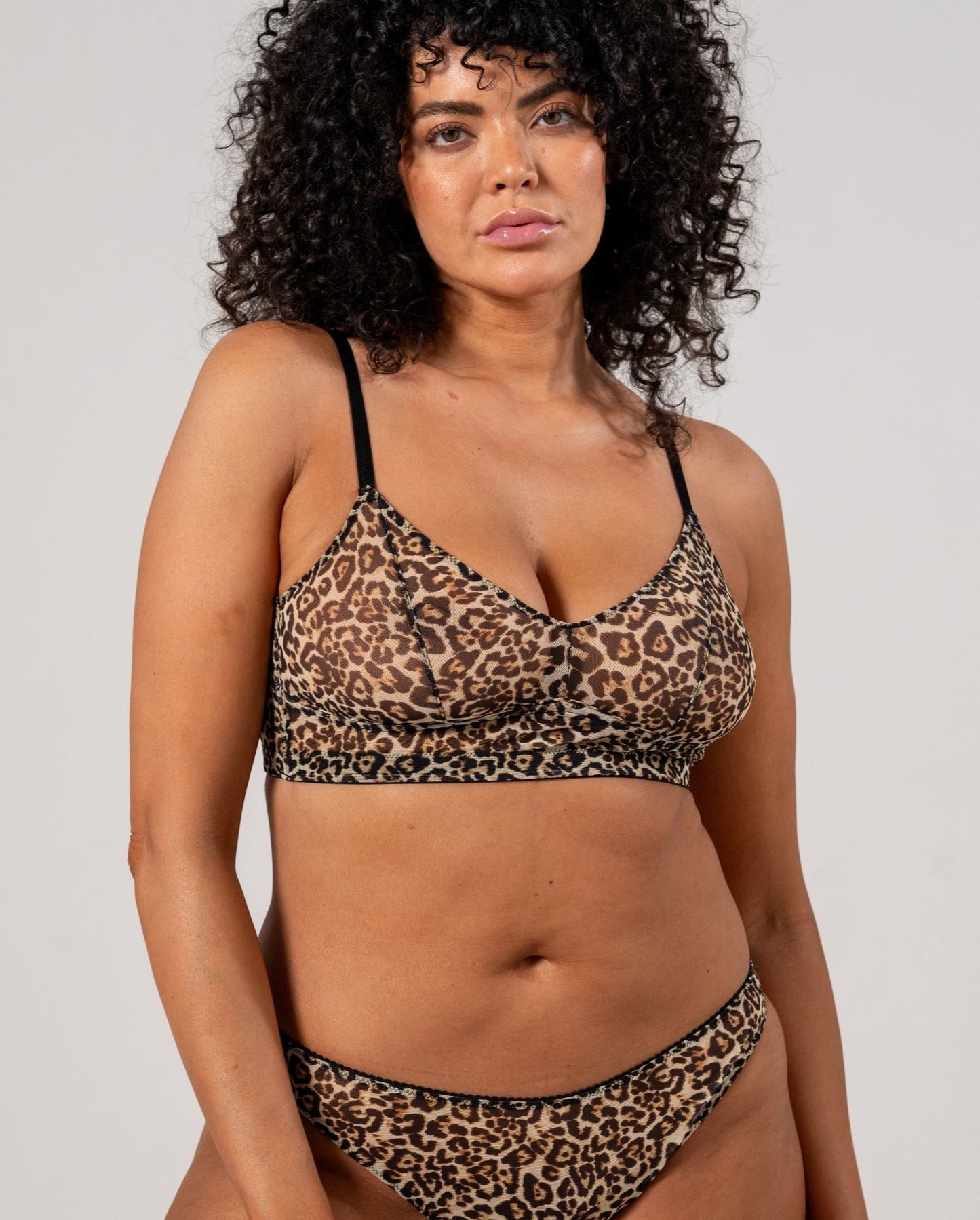 Leopard Mesh Balconette
