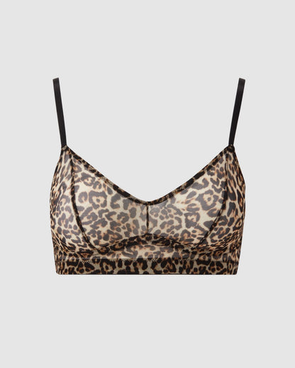 Leopard Mesh Balconette