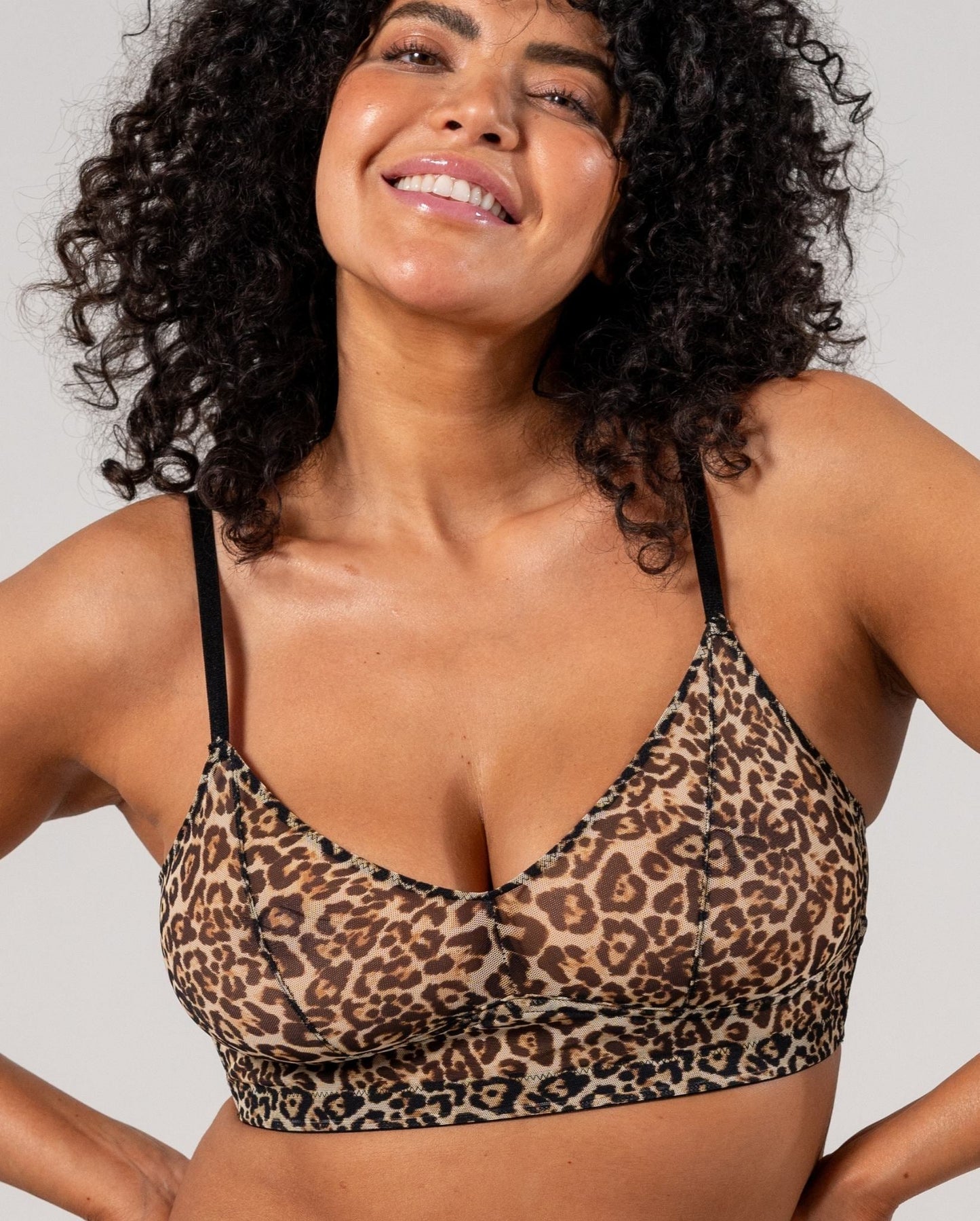 Leopard Mesh Balconette