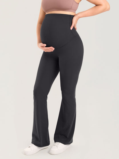 AuraFit No Front Seam Maternity Flare Leggings 31.5 inches