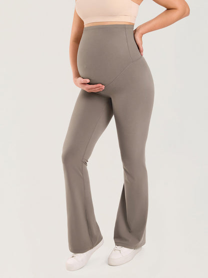 AuraFit No Front Seam Maternity Flare Leggings 31.5 inches