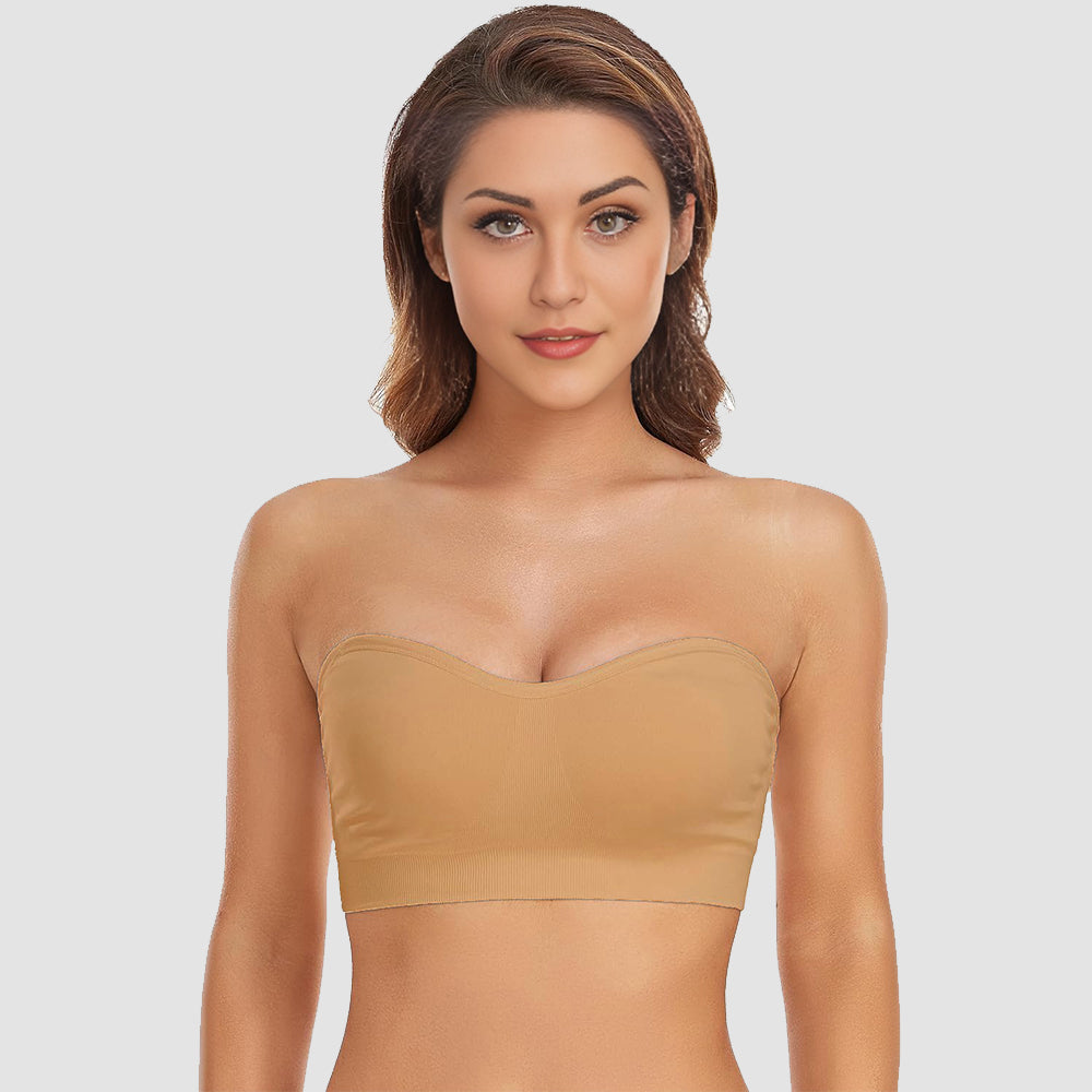 Non-Slip Bandeau Seamless Wireless Strapless Bra