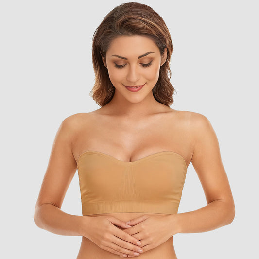Non-Slip Bandeau Seamless Wireless Strapless Bra