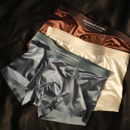 4-Piece Luxury Ice Silk Boxers for Men