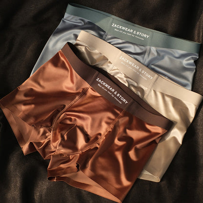 4-Piece Luxury Ice Silk Boxers for Men