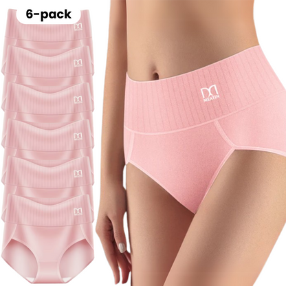 Comfora™ | 6-pack Breathable & Comfortable High-Waisted Briefs with Belly Support