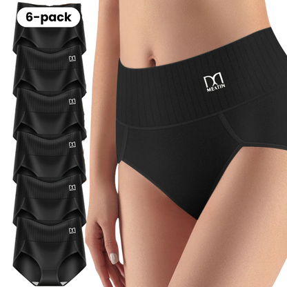 Comfora™ | 6-pack Breathable & Comfortable High-Waisted Briefs with Belly Support