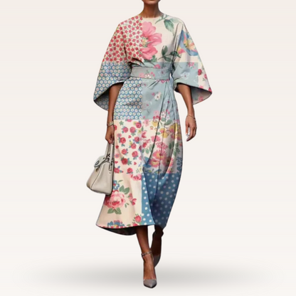 Elise | Royal Floral Dress