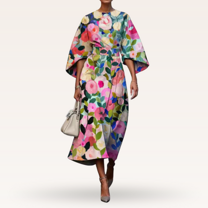 Elise | Royal Floral Dress