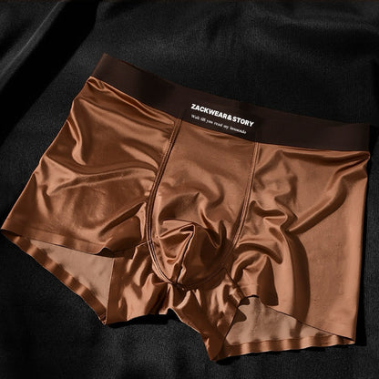4-Piece Luxury Ice Silk Boxers for Men
