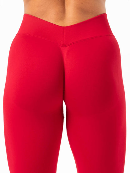 Boost V Back Leggings - Cherry