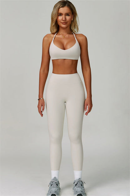 The Bold Cross Back Sports Bra Leggings 2-Piece Set