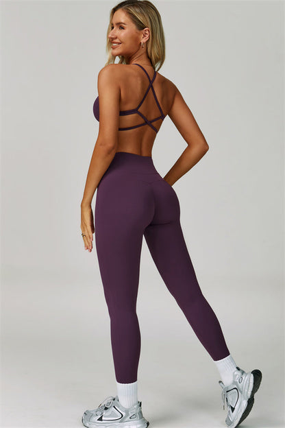 The Bold Cross Back Sports Bra Leggings 2-Piece Set