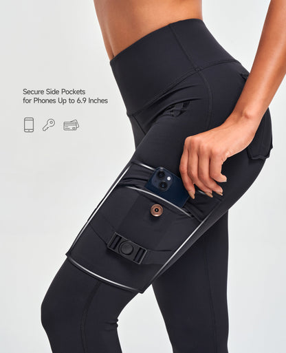 Cargo Fitness Leggings - Black
