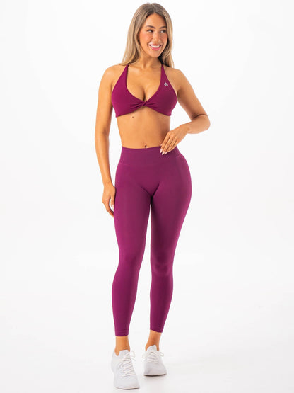 NKD Twist Sports Bra - Plum
