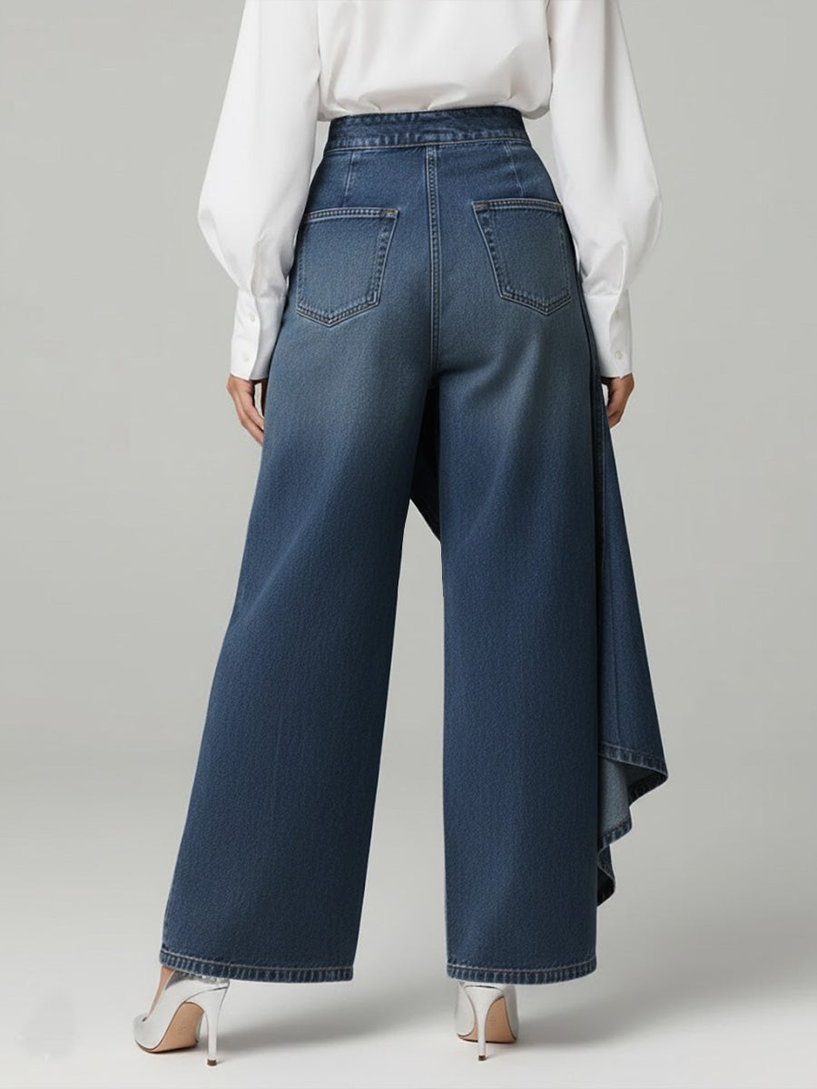 High-waisted Relaxed Fit Wide-leg Jeans