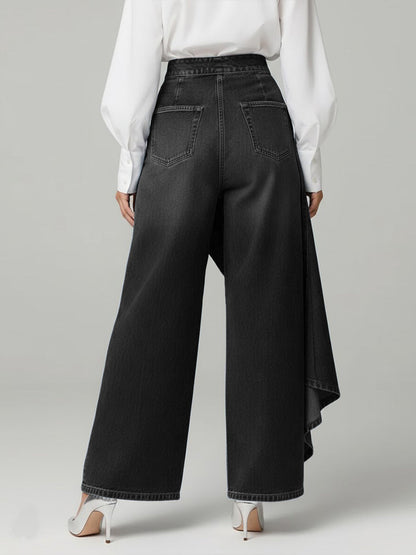 High-waisted Relaxed Fit Wide-leg Jeans