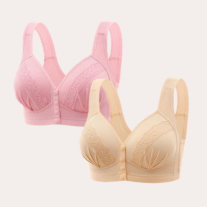 Front-closure breathable skin-friendly cotton bra Buy 1 Get 1 Free