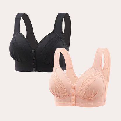 Front-closure breathable skin-friendly cotton bra Buy 1 Get 1 Free
