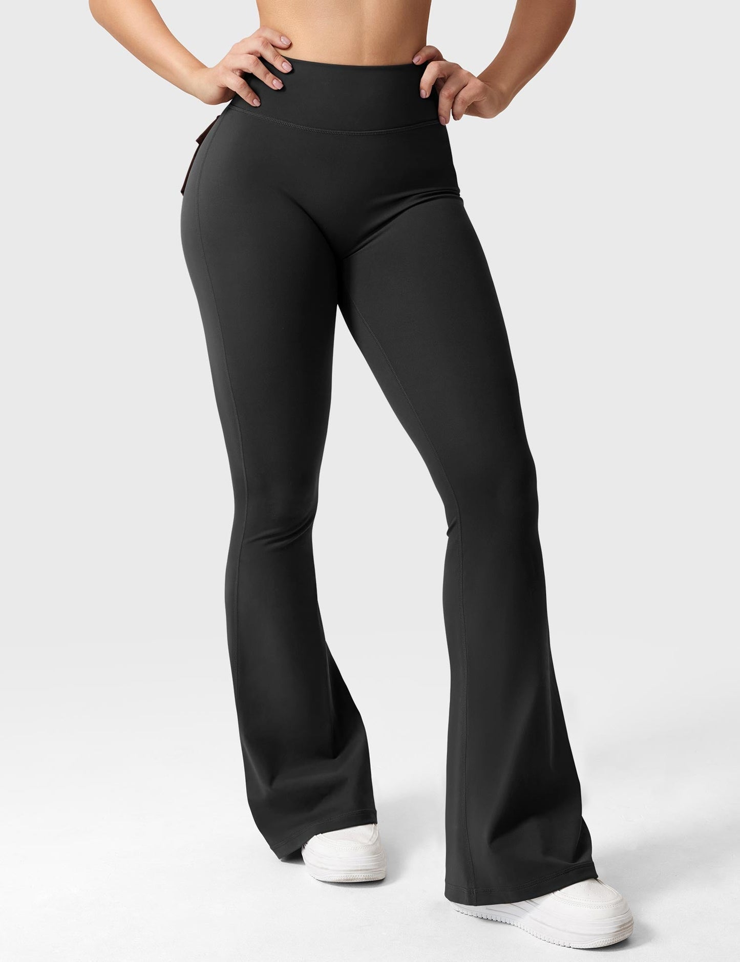 Pockets Flared Scrunch Leggings